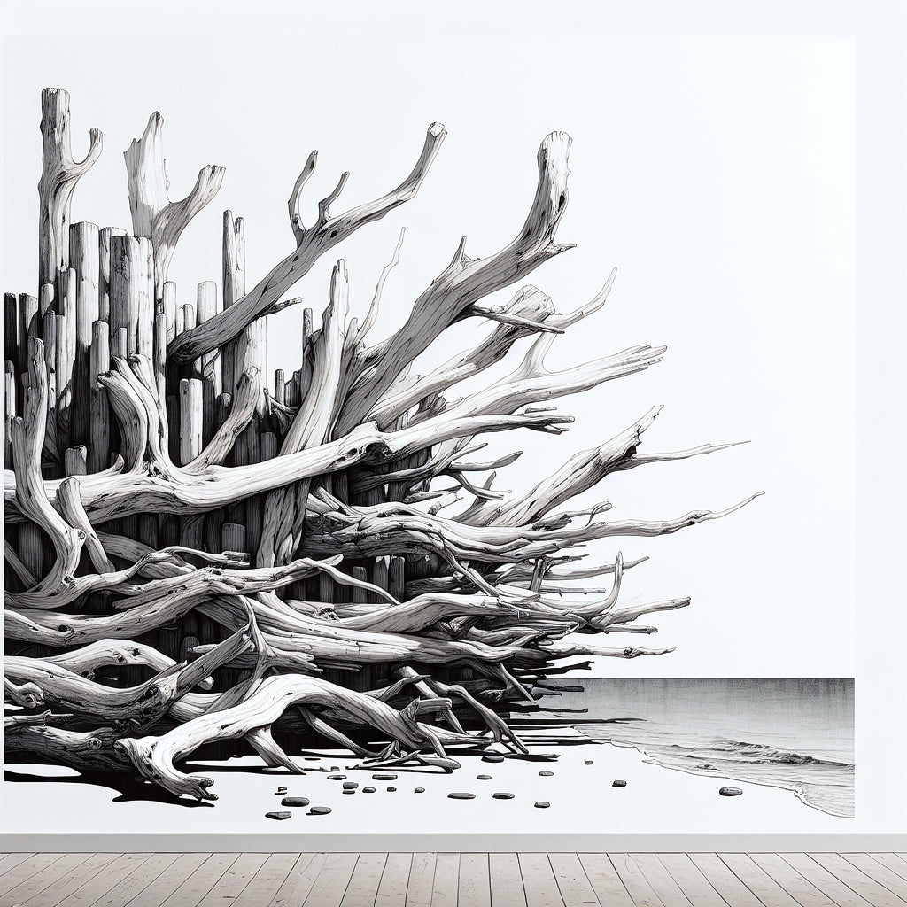 Wall Mounted Driftwood Wall Art Print for Sale