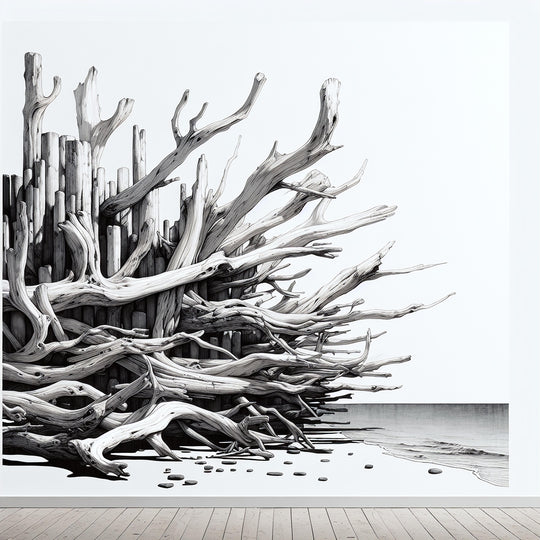 wall mounted driftwood wall art