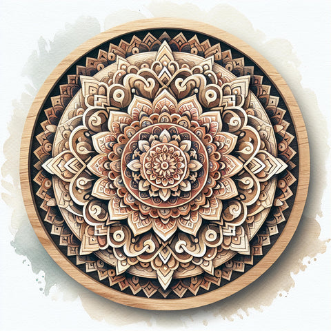 wooden mandala wall art