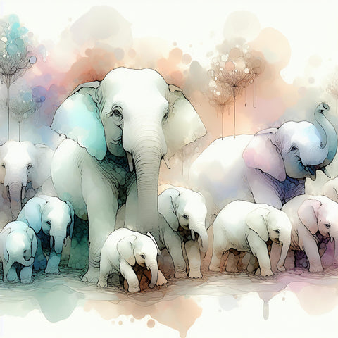 elephant wall art nursery