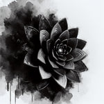 black metal flower wall art