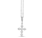 Collier de croix de diamant signature (3 tailles)