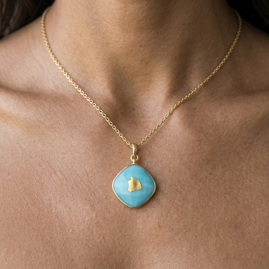 18k Treasure Island Oahu Pargante de 14 mm
