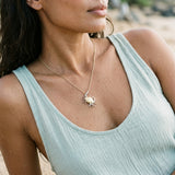 2/tone 14k Crab Pendant with 2 Diamonds — worn on model (brunette, view 3)