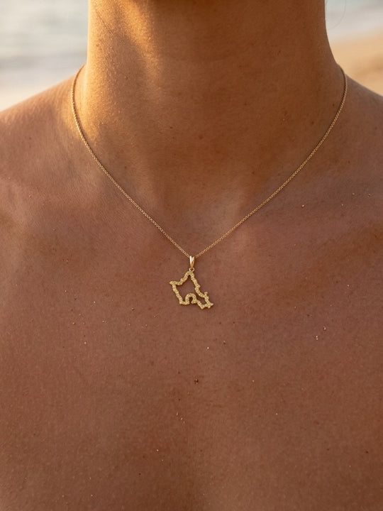 14k "Oahu" Pendant with 37 Yellow Sapphires