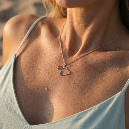 14ky "Maui" Pendant with 0.03 Carat Diamond (for LAHAINA)