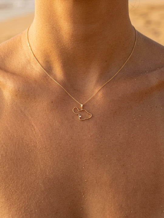 14ky "Maui" Pendant with 0.03 Carat Diamond (for WAILEA)