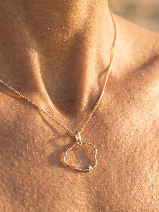 14ky "Kauai" Pendant with .03ct Diamond (for POIPU)