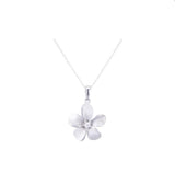 Pendant Plumeria 13 mm 14K avec diamant 0,03 carat