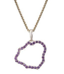 14k "Kauai" Pendant with 30 Lavender Sapphires