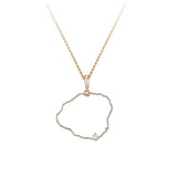 14ky "Kauai" Pendant with .03ct Diamond (for POIPU)