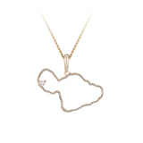 14ky "Maui" Pendant with 0.03 Carat Diamond for LAHAINA