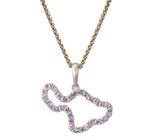 14k "Maui" Pendant with 30 Pink Sapphires