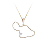 14ky "Maui" Pendant with 0.03 Carat Diamond for WAILEA