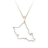 14ky "Oahu" Pendant with .03ct Diamond (for KO'OLINA)