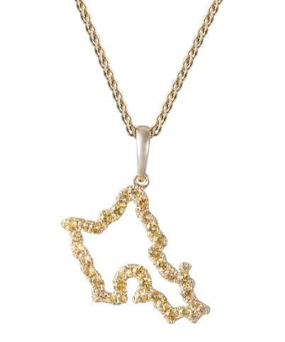 14k "Oahu" Pendant with 37 Yellow Sapphires