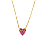 Collar de corazón de oro de 18k