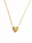 Collar de corazón de oro de 18k