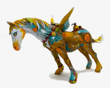 Arthur Small bronze winged horse sculpture by Nano Lopez, full side view