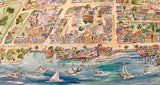 Old Lahaina Town Walking Map - Front Street close-up