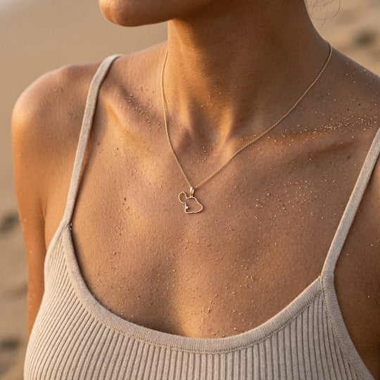 14ky "Maui" Pendant with 0.03 Carat Diamond (for WAILEA)