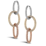 18K white, yellow and rose gold earrings with 8.90 CT diamonds