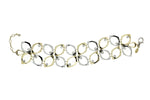 18k White And Yellow Gold .63 Carat (Total Weight) Diamond Double Row Bracelet
