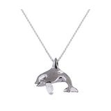 TWO TONE KILLING WHALE PENDANT