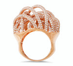 18K rose gold ring with 5.13 CT diamonds