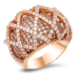 18K rose gold ring with 4.57 CT diamonds