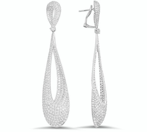 18K white gold earrings with 8.99 CT diamonds