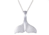PRECIOUS SILVER 16MM WHALE SAW TAIL PENDANT 