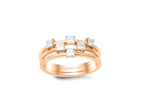 18K schwarz Rhodium Gold Band Diamant Ring