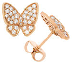 18K rose gold earrings with 0.68 CT diamonds