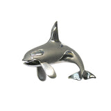 14K TWO TONE KILLING WHALE PENDANT