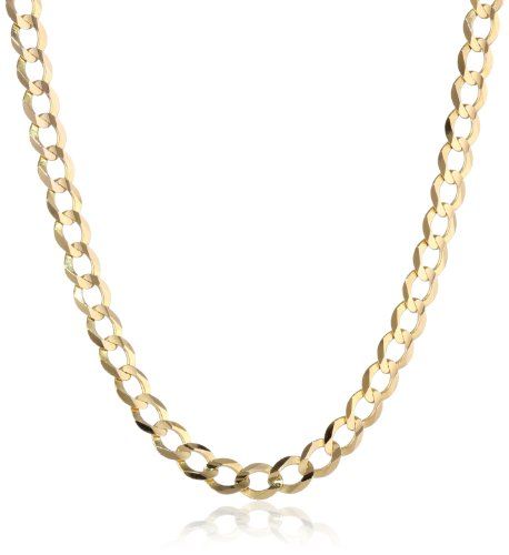 Flache Gold-Curb-Kette