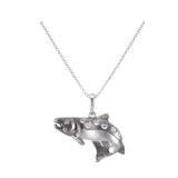 TWO TONE SALMON DIAMOND PENDANT