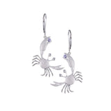PRECIOUS SILVER 22MM CRAB LEVERBACK EARRINGS