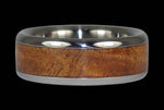 Tiger Koa Wood Titanium Ring