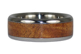 Tiger Koa Wood Titanium Ring