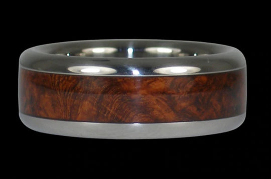 Amboina Wood Titanium Ring Band