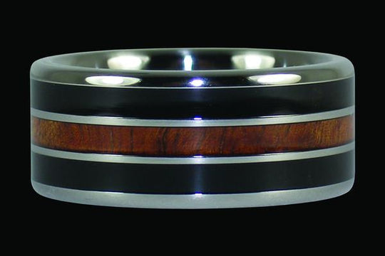 Schwarzes Holz und Koa Big Kahuna Ring