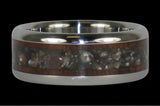 Black Pearl Dark Koa Wood Titanium Ring