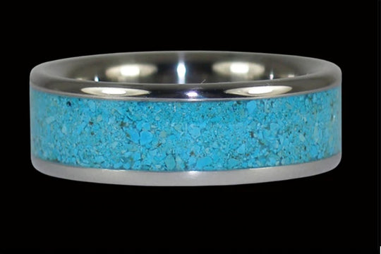 Bye Bye Blue Sky Turquoise Titanium Ring