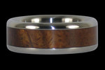 Titanium Ring with Hawaiian Curly Koa Wood