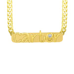 Custom Nameplate Gold Necklace