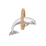 14K 2/TONE "JUMPING LOOP" DOLPHIN PENDANT