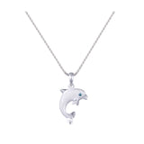 14KW 15MM "JUMPING SINGLE" DOLPHIN PENDANT