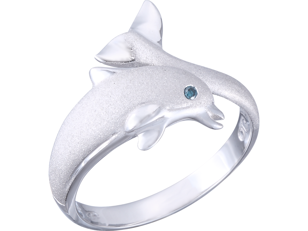 14KW "JUMPING SINGLE" DOLPHIN RING