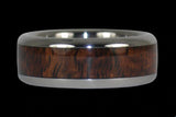 Dark Koa Wood Inlay Titan Ring Band